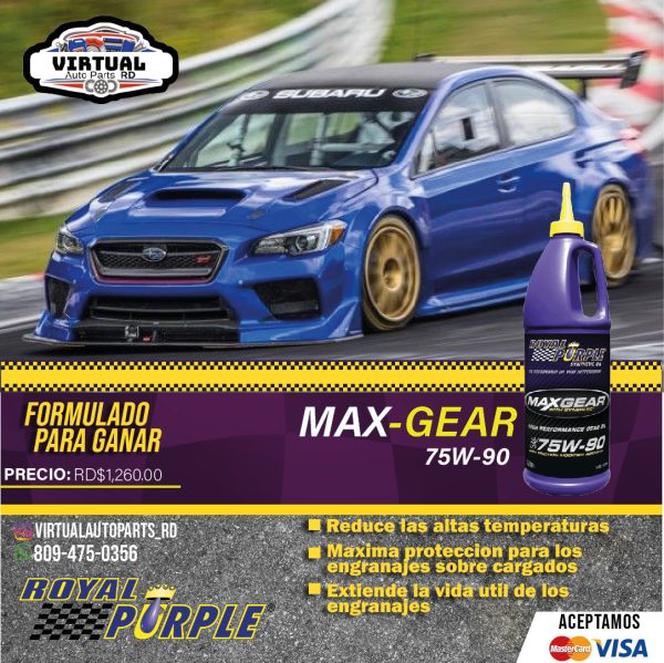 Grasa Royal Purple Max Gear para Engranajes(Diferencial/Transmision) 75w140 100% Sintetico - Image 4