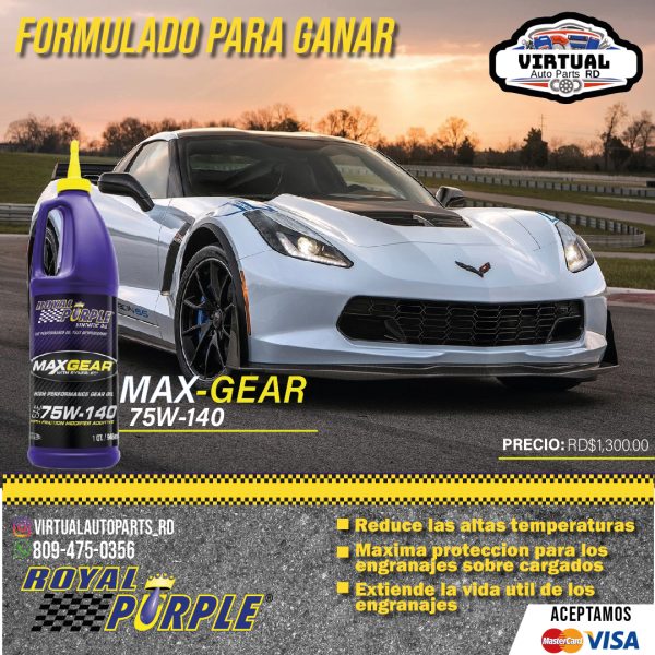Grasa Royal Purple Max Gear para Engranajes(Diferencial/Transmision) 75w140 100% Sintetico - Image 2