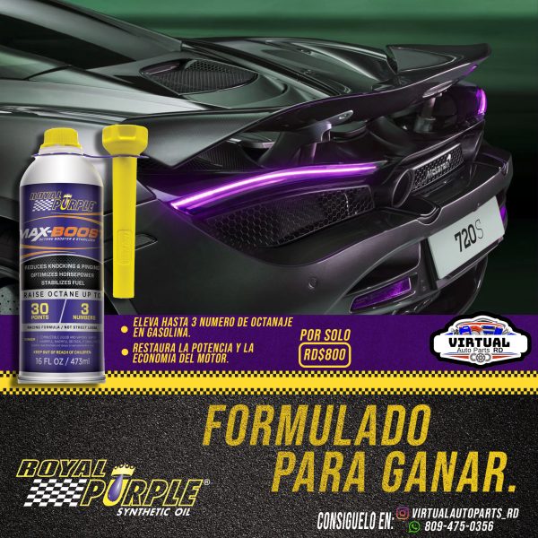 - Aditivo Royal Purple Max Boost (475ml) Elevador de Octanaje - Image 5